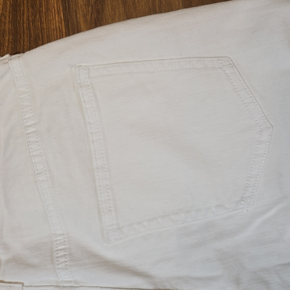 Pilcro and the Letterpress Cropped Off White Pants with Wide Cuff - Picture 8 of 11